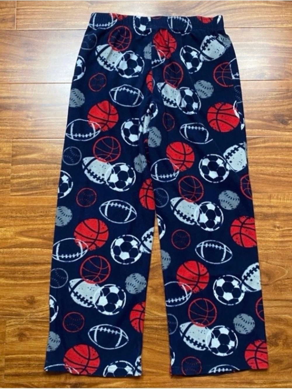 3/$25 Cat & Jack Boys Navy Soccer Basketball Fleece Cozy PJ Pants Size L 12/14